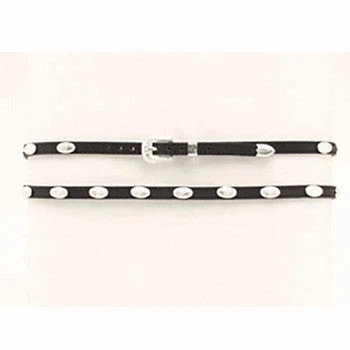 Black Hat Band With Oval Conchos -Western Jeans Store 0237401