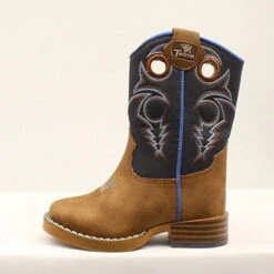 Twister Toddler's Brown And Navy Ben Square Toe Boots