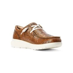 Ariat Women's Brown Floral Embossed Hilo -Western Jeans Store 10042508 medial