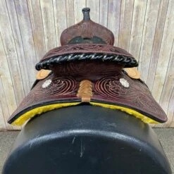 Shiloh Youth Saddle With Floral Tooling And Black Felt Seat, 12 Inch Seat 8 Shiloh Youth Saddle With Floral Tooling And Black Felt Seat, 12 Inch Seat -Western Jeans Store 119912 3