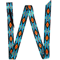 Showman Teal Southwest Nylon Tie Strap