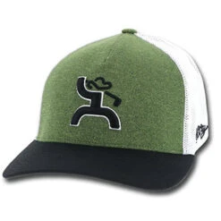 Hooey Green And White Golfer Cap
