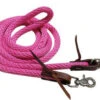 Showman Pink Nylon Barrel Reins