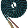 Showman Teal And Black Nylon Braided Mecate Reins