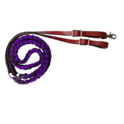 Showman 8' Braided Leather End Reins -Western Jeans Store 19630 purple medium 61ddafe7 eaa8 4282 85c2 dab50a083ebf