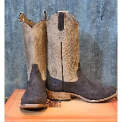 Rios Nicotine Full Quill Ostrich Boots -Western Jeans Store 20210107 111036