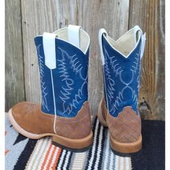 Anderson Bean Kid's Sahara Sand & Nassau Navy Boots -Western Jeans Store 20210927 151337