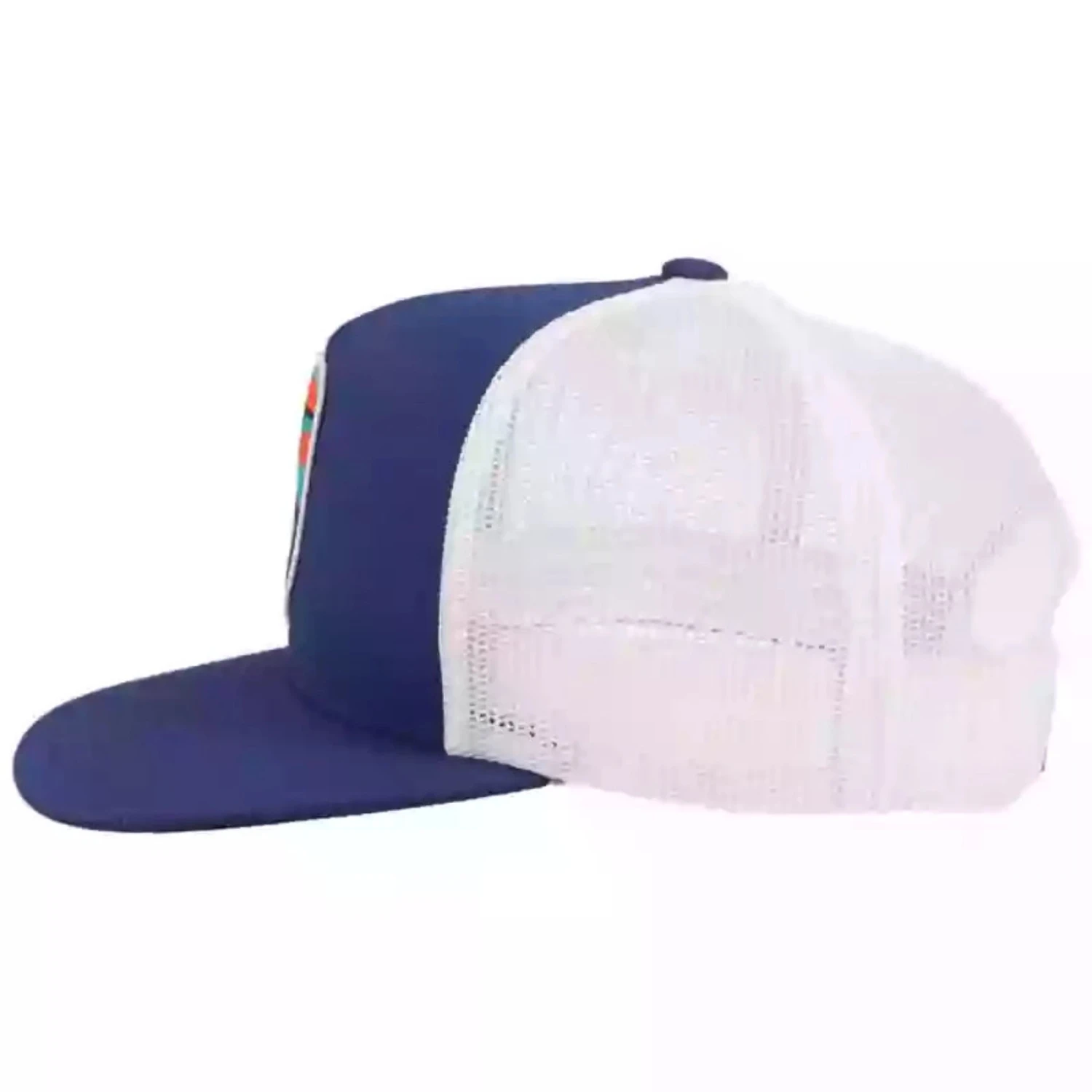 Hooey Youth High Profile Navy & White Cap-4-color Cheyenne Patch 2 Hooey Youth High Profile Navy & White Cap-4-color Cheyenne Patch - Image 2