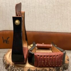 Nettles Stirrups 2" Flatbottom Varnish -Western Jeans Store 2 FV2