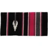 Weaver Leather Pink Charcoal And Black Double Weave Acrylic Saddle Blanket