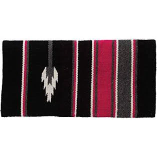 Weaver Leather Pink Charcoal And Black Double Weave Acrylic Saddle Blanket 1 Weaver Leather Pink Charcoal And Black Double Weave Acrylic Saddle Blanket