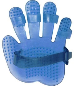 Glitter Rubber Curry Mitt Blue