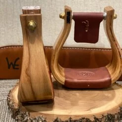 Nettles Stirrups 3" Oversize Flatbottom Varnish Finish -Western Jeans Store 3 OSVcopy