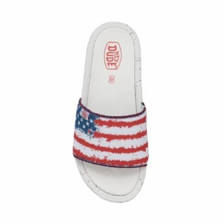 Heydude Hey Dude Chandler Knit Flag Slides -Western Jeans Store 40114 1JR CHANDLERKNIT FLAG RIGHTTOP