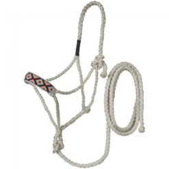 J T International Mule Tape Diamond Beaded Rope Halter
