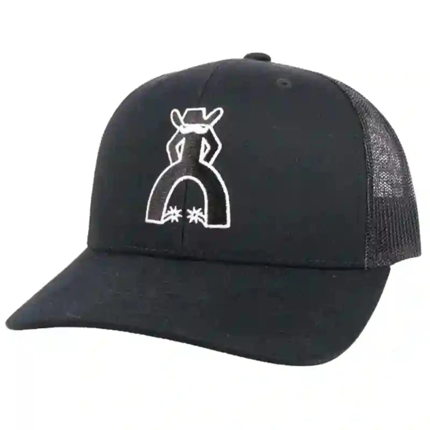 Hooey Black Cap-White/Black Punchy Patch 1 Hooey Black Cap-White/Black Punchy Patch