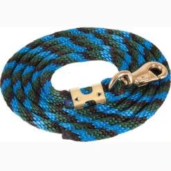 Mustang Black Green And Blue 9' Poly Lead Rope With Bull Snap