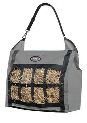 Showman Gray Slow Feed Hay Tote 1 Showman Gray Slow Feed Hay Tote