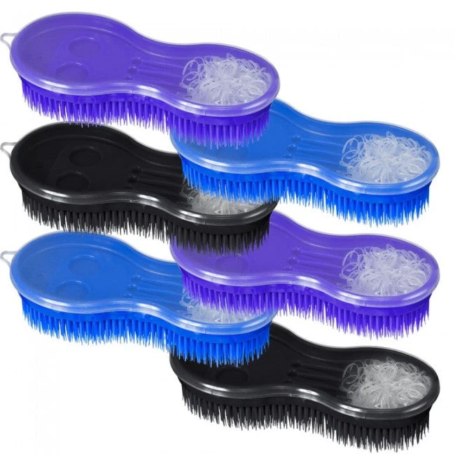 Genie Brush W/Comb & Bands Assorted Colors 1 Genie Brush W/Comb & Bands Assorted Colors
