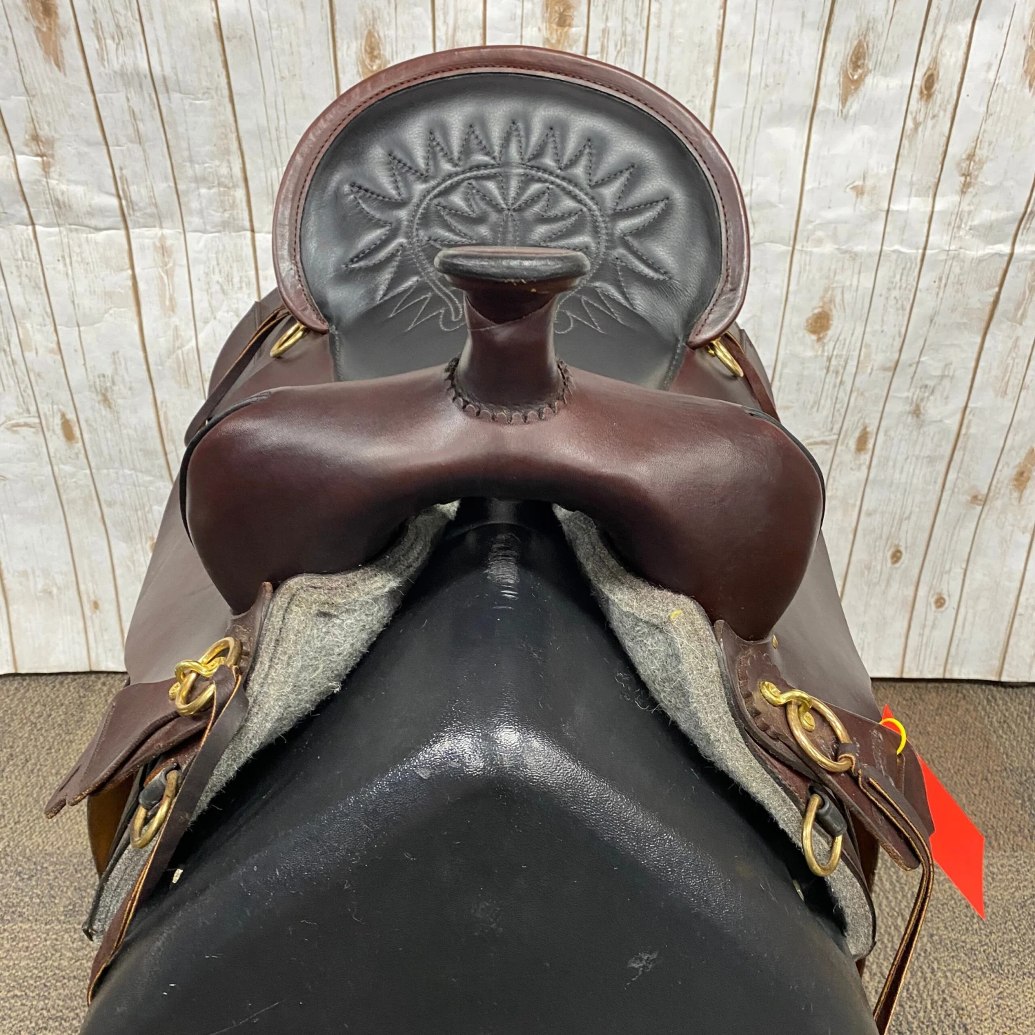 Circle Y Big Spring Easy Fit Saddle With Black Seat And Gold Hardware, 17" Seat 3 Circle Y Big Spring Easy Fit Saddle With Black Seat And Gold Hardware, 17" Seat - Image 3