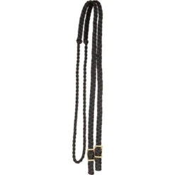 Mustang Black Flat Braided Trail Reins