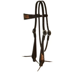 Sharon Camarillo Metallic Feather Browband Headstall