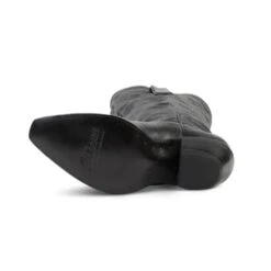 Allen Boots "Cassidy" Black Tall Soft Leather Pointed Toe Boot -Western Jeans Store AL10098e