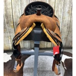 Circle Y 14 Inch Clover Leaf Barrel Saddle 7 Circle Y 14 Inch Clover Leaf Barrel Saddle -Western Jeans Store Barrelfront