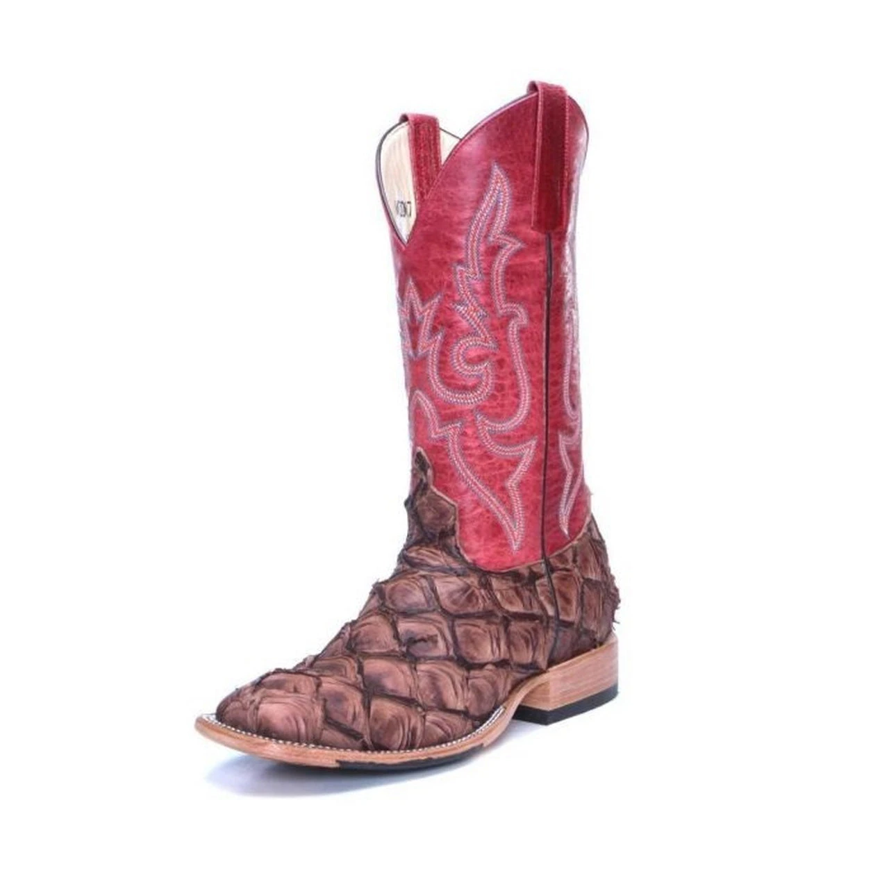Macie Bean Distressed Brown Big Bass Red Top Boots 1 Macie Bean Distressed Brown Big Bass Red Top Boots