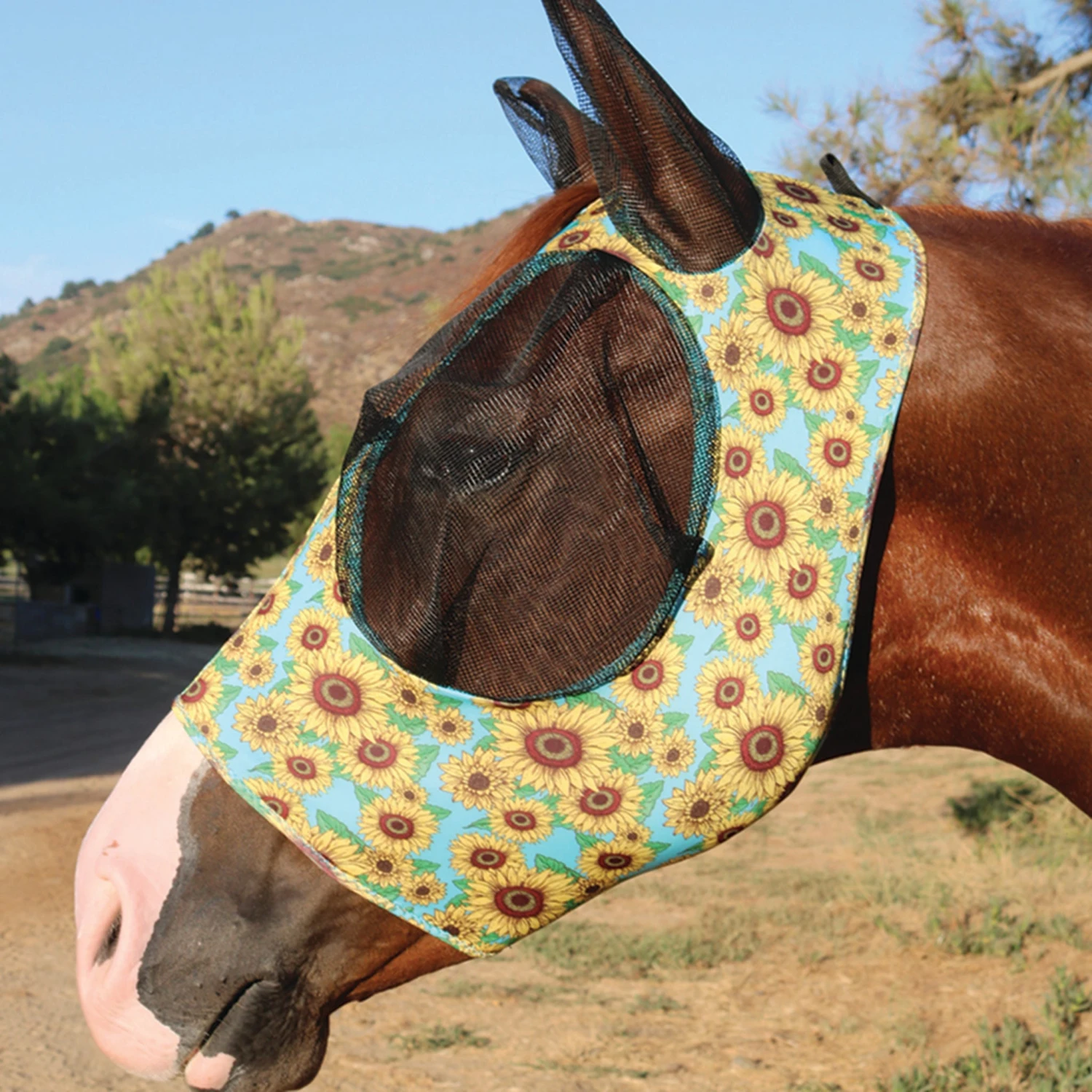 Professional's Choice Sunflower Pony Comfort Fly Mask 1 Professional's Choice Sunflower Pony Comfort Fly Mask