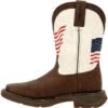 Durango Boots Brown/White Flag Square Toe