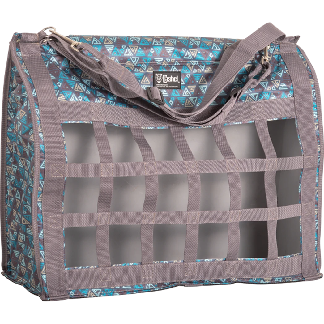 Cashel Slow Feed Teal Tribal Hay Bag 1 Cashel Slow Feed Teal Tribal Hay Bag