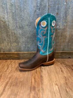 Horse Power By Anderson Bean Brown Cowboy Teal Top
