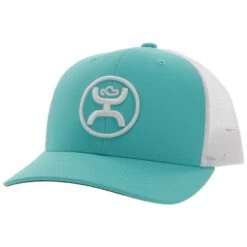 Hooey Teal/White Cap-White Hooey O Patch