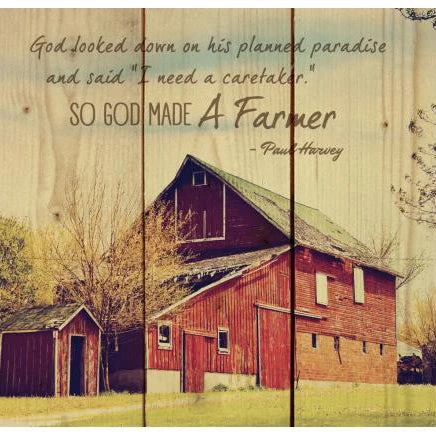 "So God Made A Farmer" Wooden Sign 1 "So God Made A Farmer" Wooden Sign