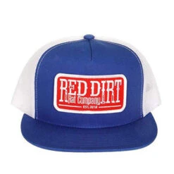 Red Dirt Designs Royal And White Tag-Patch Cap