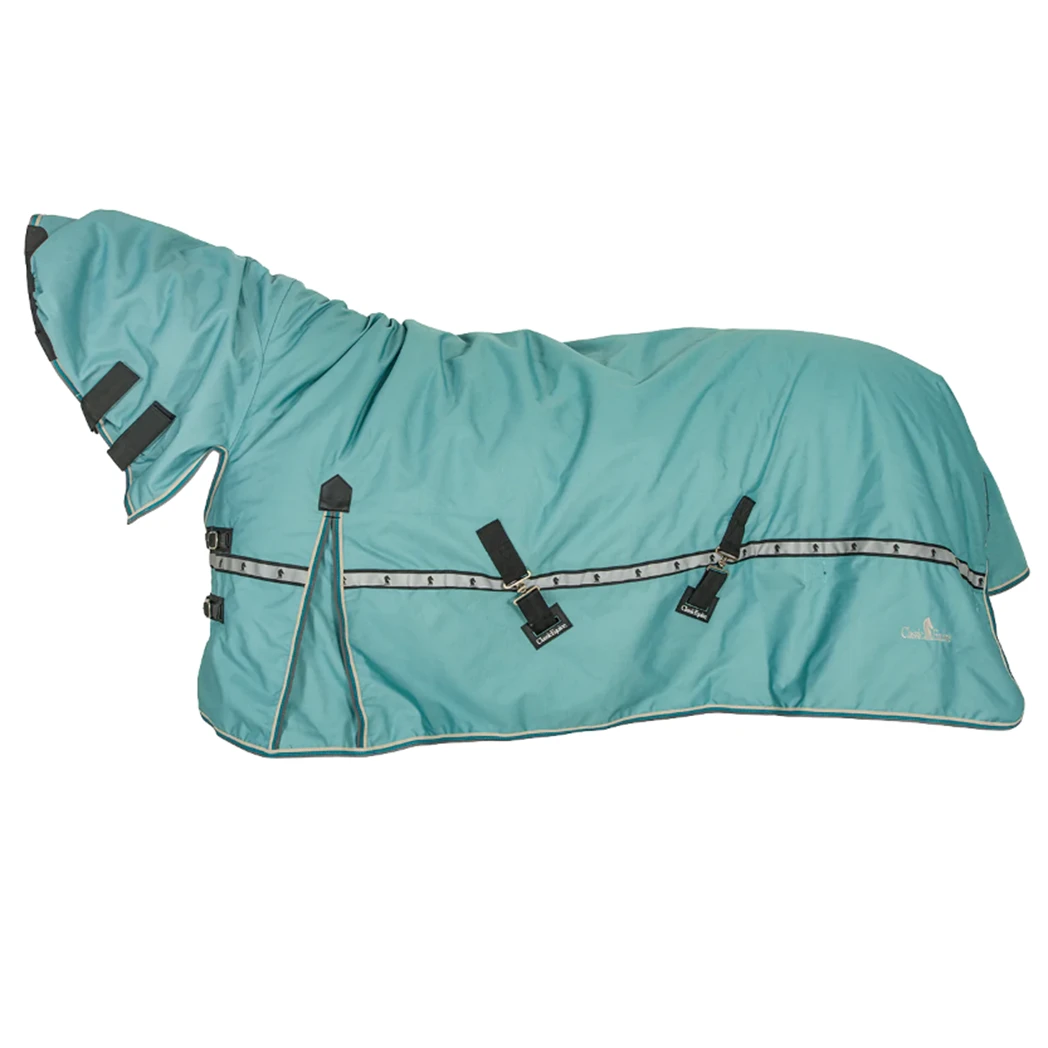 Classic Equine 10K Cross Trainer Hooded Winter Horse Blanket - Turquoise 1 Classic Equine 10K Cross Trainer Hooded Winter Horse Blanket - Turquoise