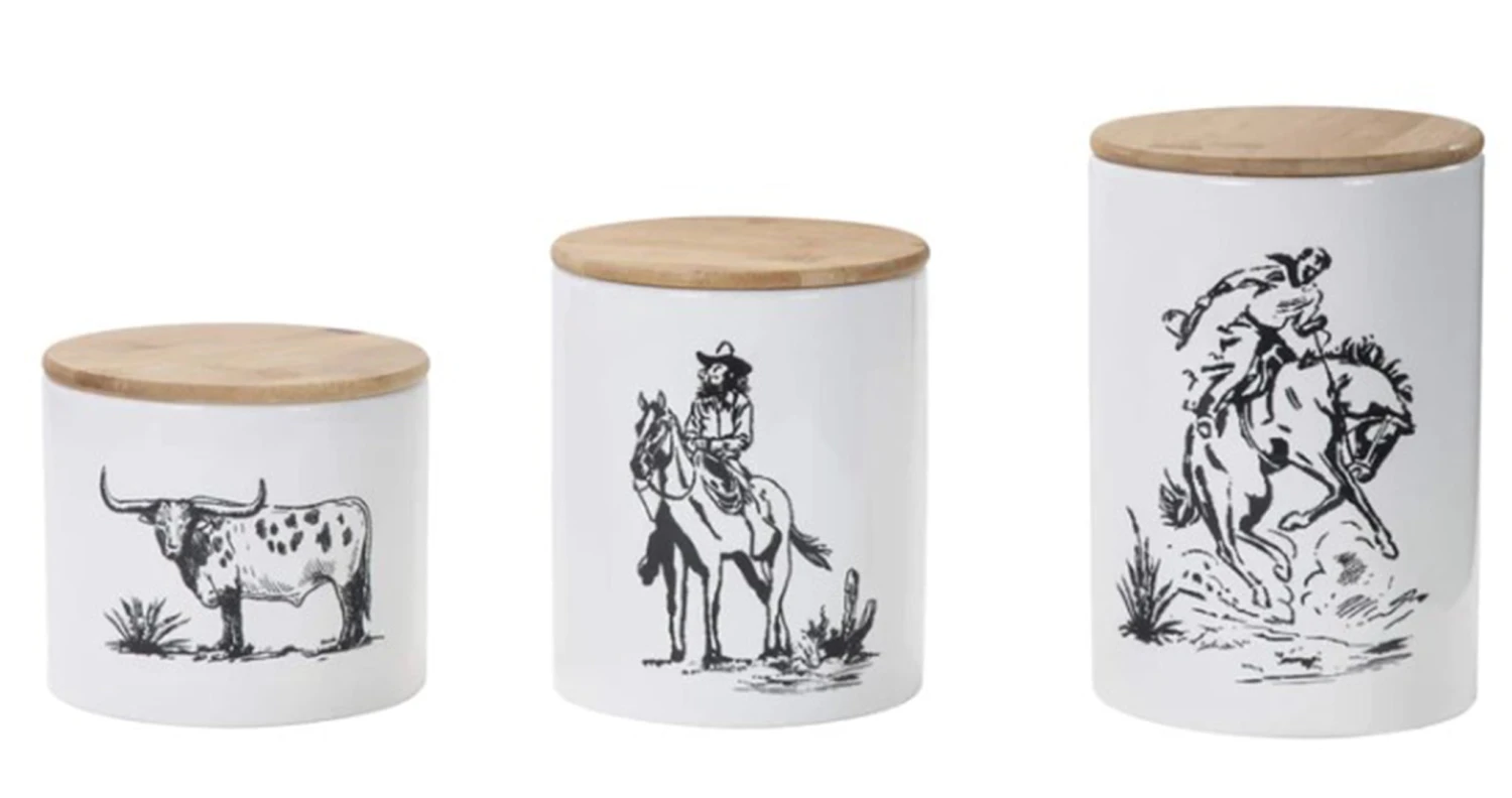 Ranch Life 3 Pc Canister Set 1 Ranch Life 3 Pc Canister Set
