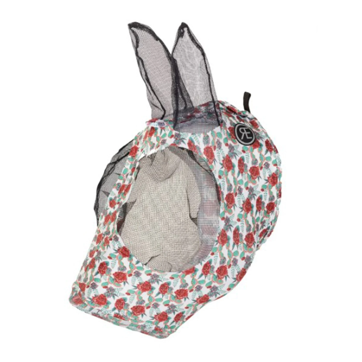Reinsman Emerald Cactus Rose Lycra Check Fly Mask 1 Reinsman Emerald Cactus Rose Lycra Check Fly Mask