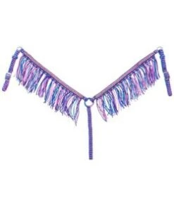 J T Dist. Purple/Turq/Pink Mini Braided Breast Collar