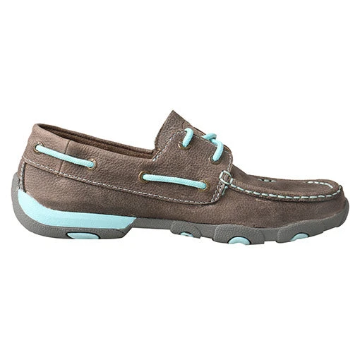 Twisted X Women's Grey And Light Blue Short Moc 4 Twisted X Women's Grey And Light Blue Short Moc - Image 4