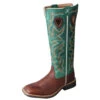 Twisted X Kid's Brown And Turquoise Buckaroo Square Toe
