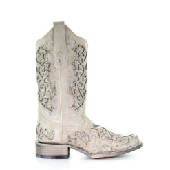 Corral Boots Corral White Glitter Inlay Boots 7 Corral Boots Corral White Glitter Inlay Boots -Western Jeans Store a3397