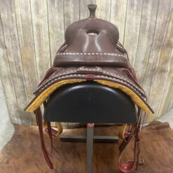 HR Saddlery 16 Inch Signature Cow Horse Saddle -Western Jeans Store back 2ee54b7e c0bd 4e41 a98a 6bf0e8796d12