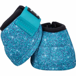 Classic Equine No Turn Dyno Bell Boots - Aqua Dazzle