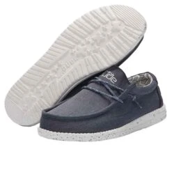 Heydude Hey Dude Wally Chambray Navy -Western Jeans Store chamblue3