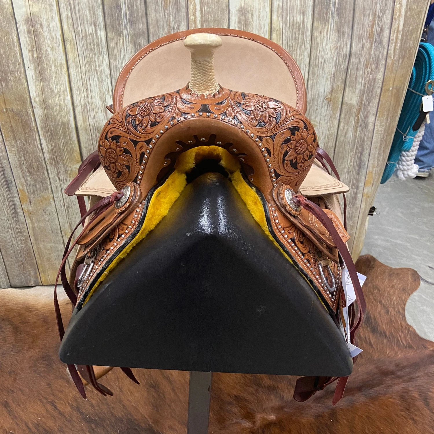 Shiloh Floral Youth Saddle 2 Shiloh Floral Youth Saddle - Image 2