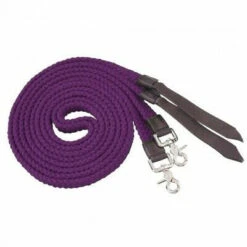 Purple Cotton Split Reins
