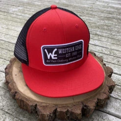 Western Edge Red And Black Snapback Cap